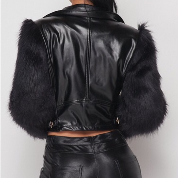 Midnight Hour Faux Fur and Leather Jacket - Picture 2 of 3